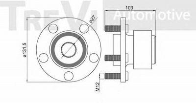 TREVI AUTOMOTIVE wb1200 -  Комплект подшипника ступицы колеса